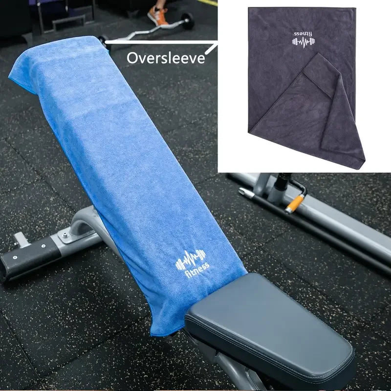 Super absorbent sports towel suitable for men and women - embroidered, quick drying fitness towel with sleeve cover