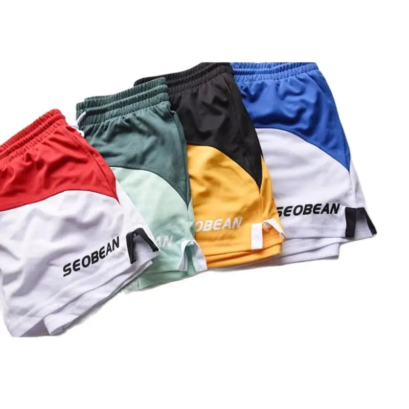 Men's Shorts Ropa Hombre Sport Shorts Men Clothing Patchwork Basketball Fitness Short For Men Gym Bermuda Masculina SEOBEAN New