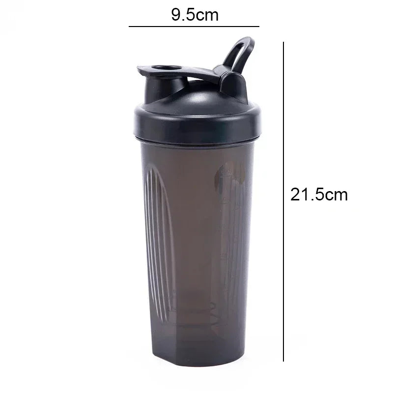 600ml Portable Protein Powder Shaker Bottle Leak Proof Water Bottle for Gym Fitness Training Sport Shaker Mixing Cup
